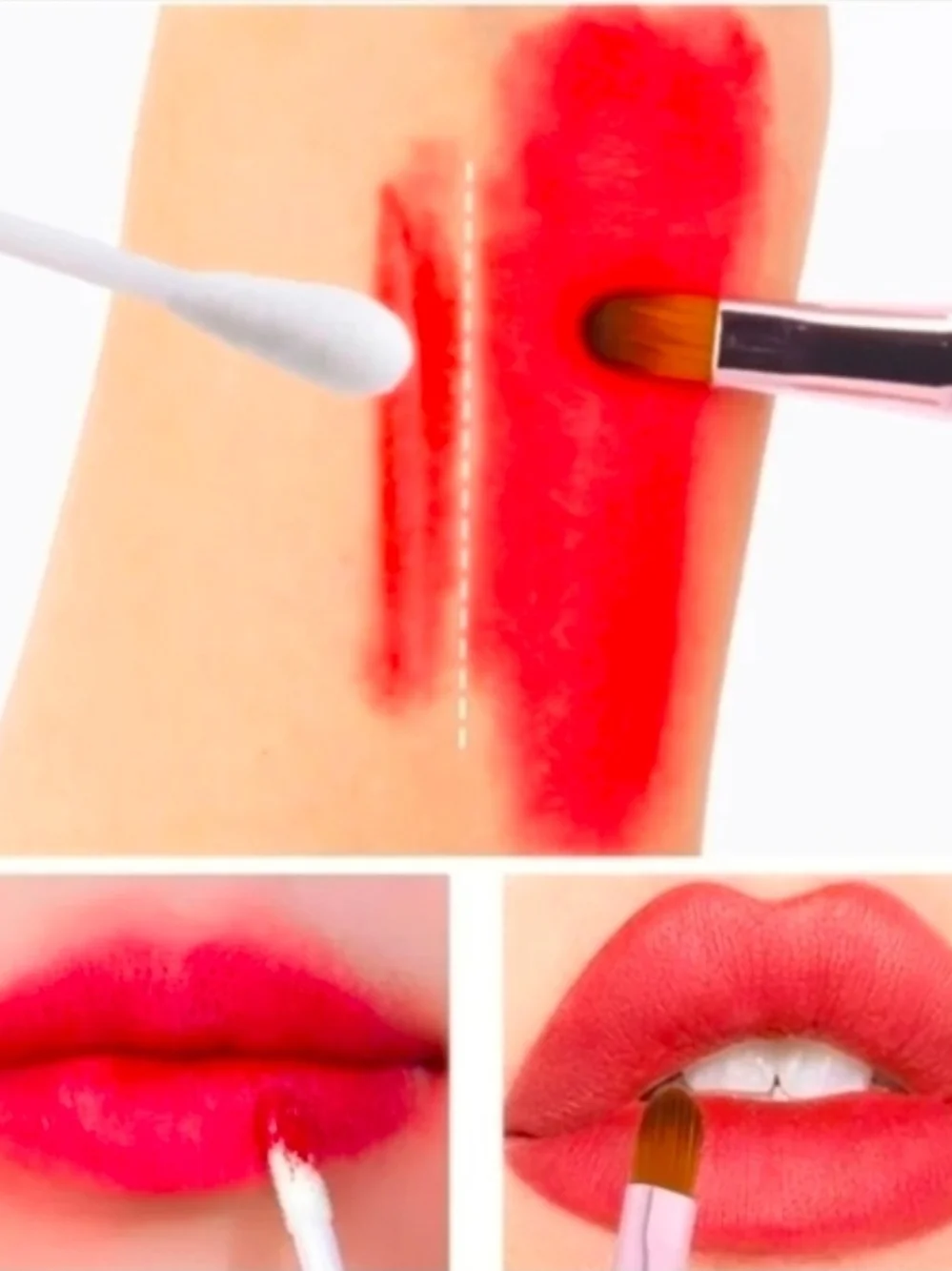 Pink Retractable Dual Sided Lip Brush- Pointed & Rounded Tips BNIB